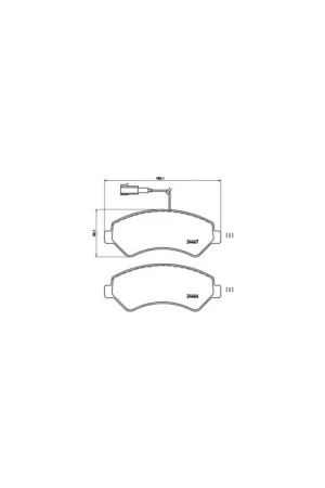 PASTILLA DE FRENO P 23 136 BREMBO - FIAT DUCATO Furgón (250, 290) - Eje delantero Disponible Ahora