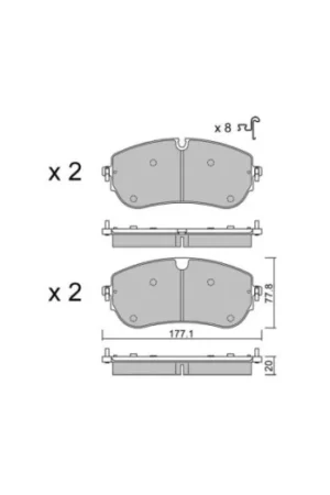 Alta Calidad Pastillas de freno delanteras GT2i Club para LAND ROVER Discovery V Sport (L550) 1.5 P300e Hybrid 4x4 309cv 2014-09-01-